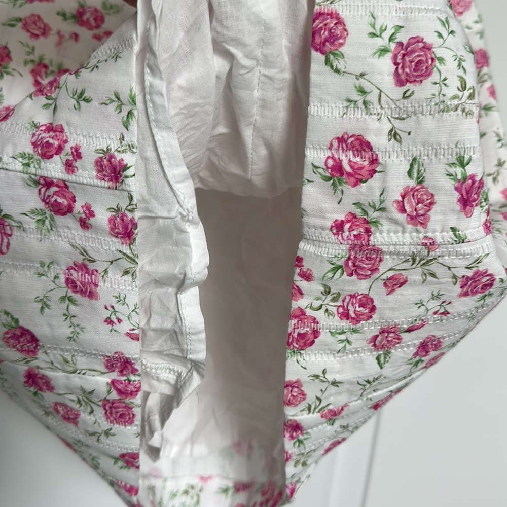 Zara pink/white floral mini dress, spaghetti straps, size Small - Picture 5 of 5